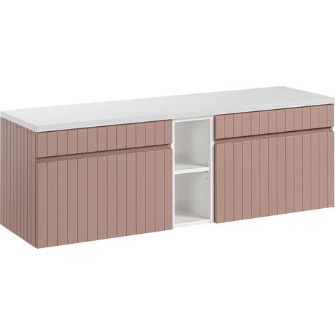 Mobile bagno senza lavabo Zelie rosa 140cm (1/5)