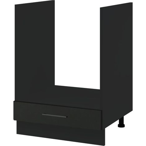 Meuble pour four encastrable Lovia Noir Mat 1 tiroir L 60 cm (1/5)