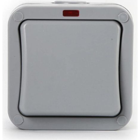 Waterproof Switch IP65 Outdoor Single Switch Dustproof Switch Outdoor Grey Dust Plugs Box for Outdoor Garden Bathroom Workshop Balcony-1 Gang (1/5)