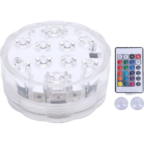 Poolbeleuchtung mit 24-Tasten-Fernbedienung, 10 LEDs, wasserdicht (IP68), magnetisches RGB-Licht, Unterwasserbeleuchtung, für Gartenpartys