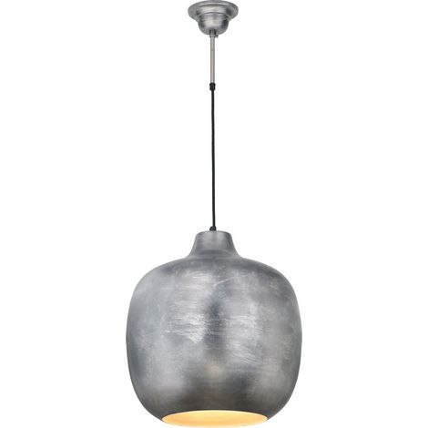Lampada a sospensione Sawyer in ferro argentato (1/3)