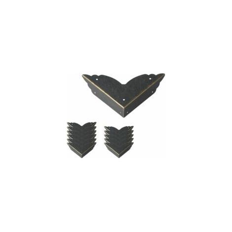 Set mit 12 Eckenschützern aus Metall im Vintage-Stil für antike Möbel (Tisch, Kommode, Schmuckkästchen). (1/5)