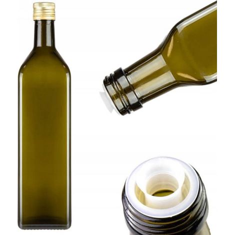 Bouteille Huile D Olive - 1 L - Distributeur Intégré - Pour Cuisine Maison Et Professionnelle - 1 Pièce (1/5)