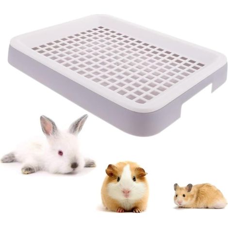 1 Bac à Litière, Grille Perforée, Plastique PP, Pour Petit Animal, Cage Intérieure