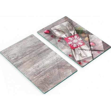 Küchenschneidebretter aus Glas mit weihnachtlichen Motiven, 2 x 30 x 52 cm (1/5)