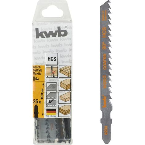 KWB 25x Stichsägeblatt T 144 DP für weiches Holz, Zubehör Stichsäge (1/3)