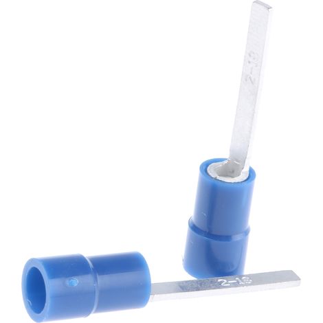 Cosse à sertir type languette, 2.2mm x 0.8mm, Bleu 14AWG 2.5mm² 16AWG 1.5mm² Non-Enveloppé