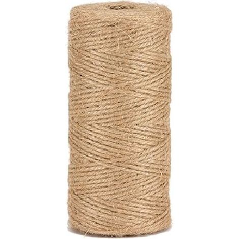 Corde de jute naturelle Ø 1,5 mm ± 200 m pour jardinage, bricolage, artisanat BJN100, couleur naturelle