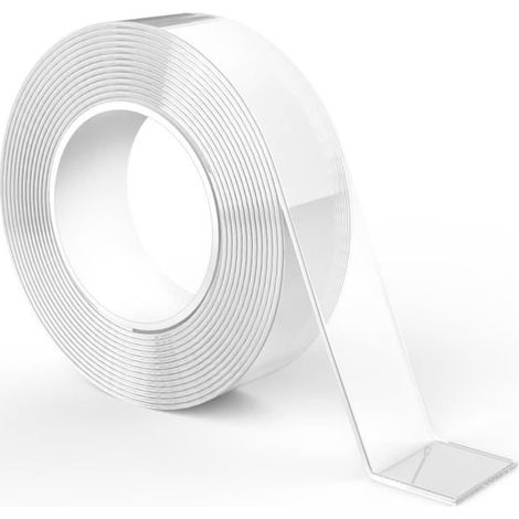 Extra starkes doppelseitiges Klebeband, transparentes doppelseitiges Klebeband, waschbares und wiederverwendbares Nano-Klebeband, 3 Meter