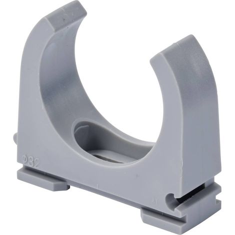 TRU COMPONENTS Morsetto di supporto per tubi TC-12533304 Intervallo Ø fascio 32 mm (max) Grigio 30 pz.
