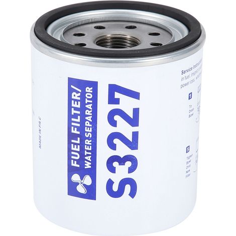 Filtre à carburant séparateur d'eau S3227 pour moteur hors-bord bateau yacht, remplacement pièce marine, compatible moteur essence diesel, kit filtration. (1/5)