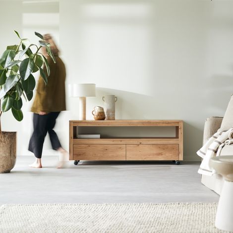 Anoa 140 solid oak with knots TV unit (1/5)