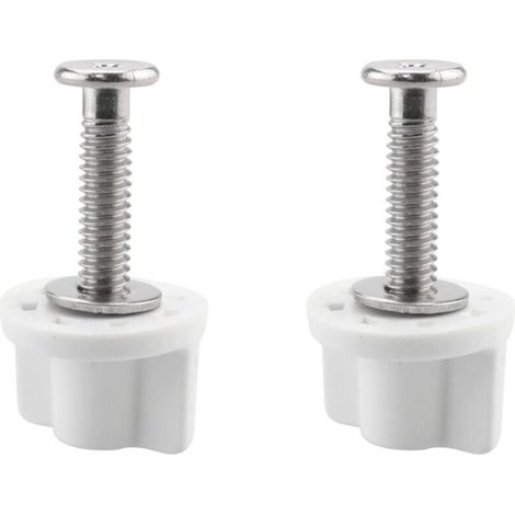 Un ensemble de 6 vis de serrage manuel de 45 mm pour abattant de toilette, anneau de base d'abattant de toilette, charnières et boulons, abattant de toilette, accessoires de réparation et d'installati (1/3)