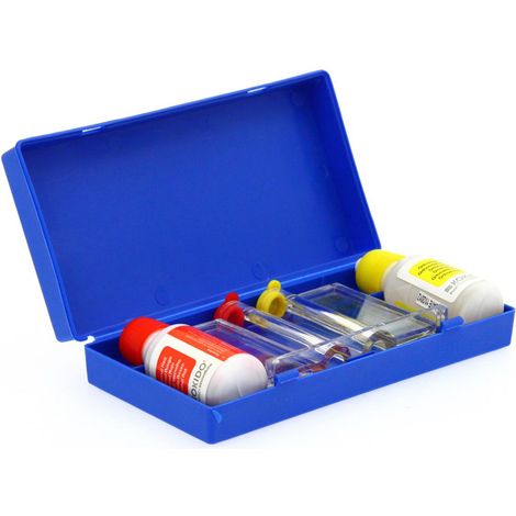 Trousse d'analyse de l'eau pour piscine – Testeur de pH et chlore – Solution tout-en-un – Dimensions 24x18x5 cm – Toilinux