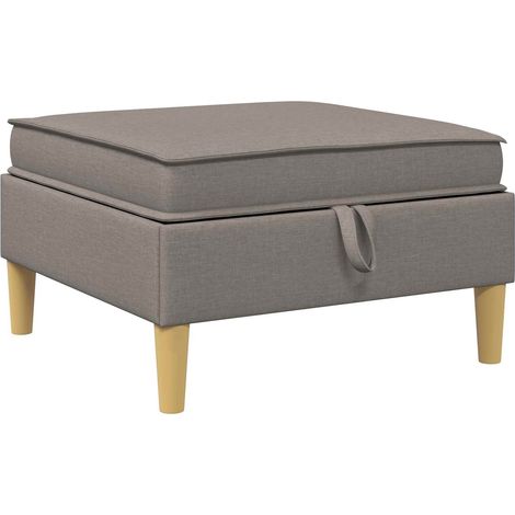 Sofa-Hocker mit Stauraum Taupe Stoff vidaXL