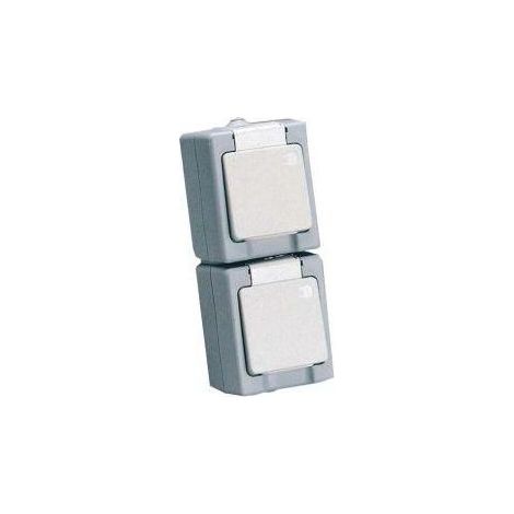 Interruptor / toma de corriente 2-fach, perpendicular AP/FR (1/4)