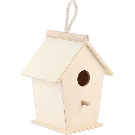 Nichoir en bois suspendu extérieur pour perruches, cage de reproduction chaude, abri pour oiseaux (1/5)
