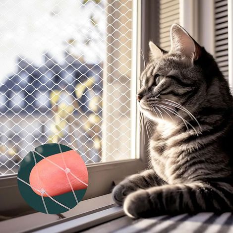2 Pcs Filet de Protection Chat Balcon Jardin, 4 x 3 Mètres (1/5)