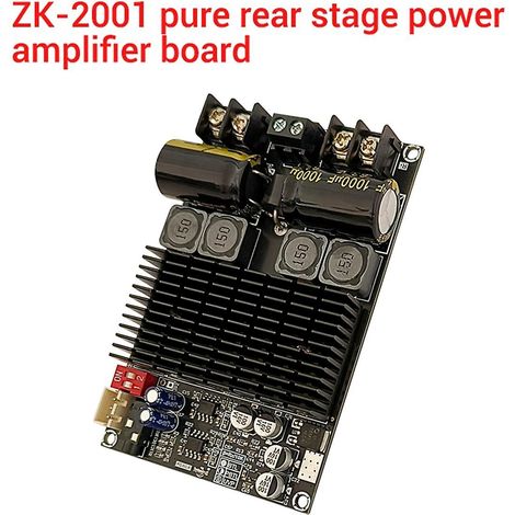 -2001 Carte d'amplificateur numérique 2.1 canaux 2 x 100 W + 200 W pour subwoofer, module d'amplificateur Bluetooth TPA3221 avec câble blindé (1/5)