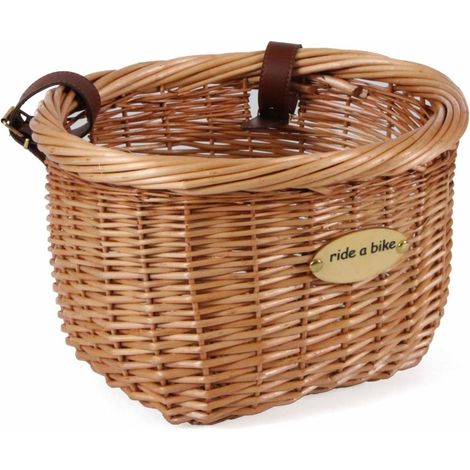 Panier en osier pour vélo, 34 x 26 x H. 21 cm (1/2)
