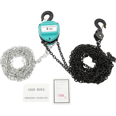 Treuil Manuel, Capacité de Charge de 4409,25 lbs, Construction Durable, BLEU CIEL (1/2)