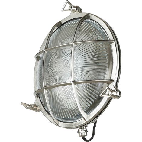 Wandlampe Außen Echt-Messing Ø24cm IP64 Maritim