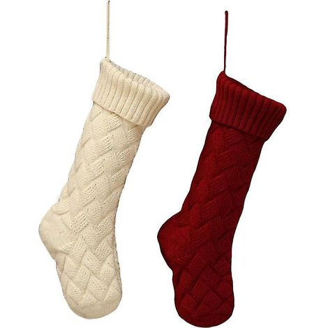 2 bas de Noël tricotés (1/3)