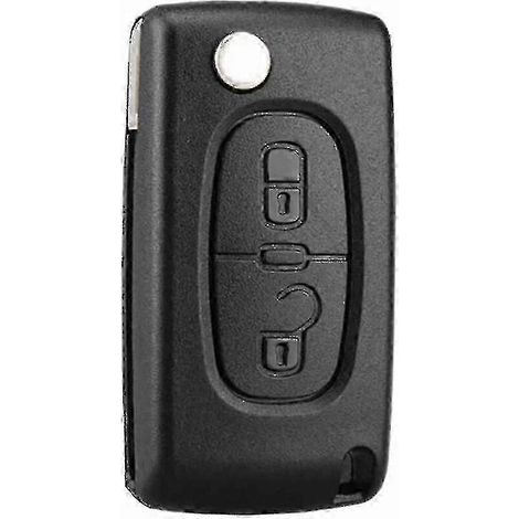 Coque de clé à deux boutons compatible CE0523, pliable, pour Peugeot 207, 307, 308, 407, 408, 3008, 5008 et Citroën C2, C3, C4, C5, C6 et C8 (1/5)