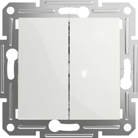 Schneider Electric – Interrupteur va-et-vient double EPH0670121D – Blanc RAL 9003 – 250V AC 10A – Montage encastré – Matériau ABS – Indice de protection IP20 - R045562 (1/5)