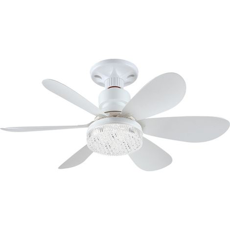 Ventilateur Plafond LED E27 - 48 LED SMD 3000K-6500K Dimmable - 3 Vitesses 240/270/300 Tr/Min - Télécommande Incluse - Pour Salle De Bain Cuisine Balcon Chambre - 1 Pièce (1/5)
