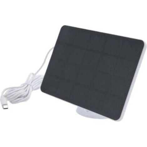 Chargeur solaire étanche 4W, adapté aux caméras de sécurité domestiques, alimenté par l'énergie solaire, livré avec un câble de charge, blanc. (1/4)