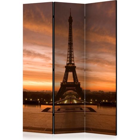 Paravento - Eiffel tower at dawn [Room Dividers] - 135x172 (1/4)