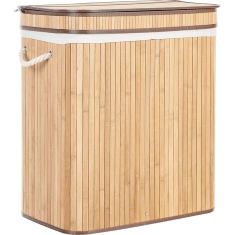 Basket KALTHOTA Bamboo Wood Light Brown 100 L