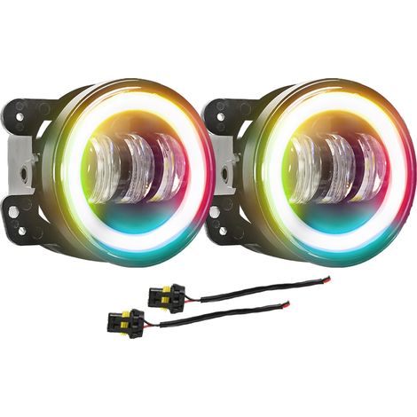 4-Zoll 200W LED-Nebelscheinwerfer für Autos, 20.000 lm, wasserdicht, für Stoßstangen, kompatibel mit Jeep Wrangler und Geländewagen. (1/2)