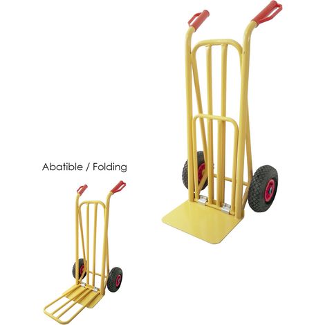 Magazzino / carrello porta sacchi con pala pieghevole pneumatici pneumatici in plastica