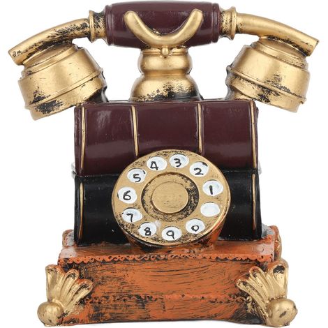 Vintage-Telefon aus Kunstharz, Retro-Dekoration für Bartische und Filmaufnahmen (1/5)