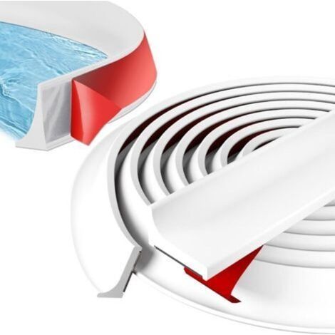 Joint d'étanchéité pour receveur de douche, 1 m, pour bordure de lavabo en silicone, pour seuil de salle de bain, cuisine, plan de travail (1/5)