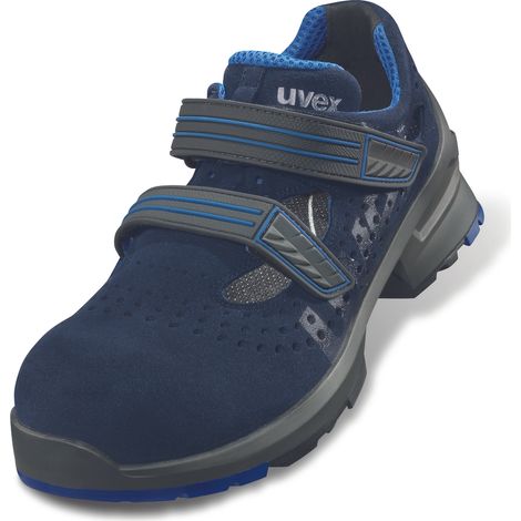 UVEX 1 Sicherheits-Sandale 8530.8 S1 SRC blau mit Klettverschl. Weite 11 Gr. 44 (1/3)
