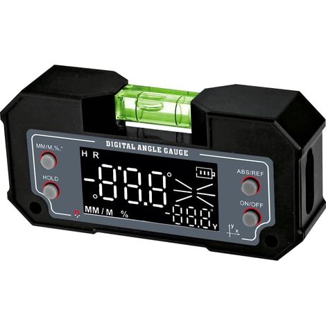 Inclinometro digitale 3 in 1 con base magnetica, display retroilluminato, per lavorazione del legno, allineamento lame di sega e progetti fai da te. (1/4)