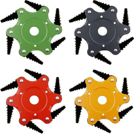 Cuchillas para cortadora de césped, hojas de cortadora para desbrozadora, cabezal de repuesto para cortadora, cepillo rotativo contra malas hierbas, cepillo desbrozador, cepillo desbrozador para desbr (1/4)