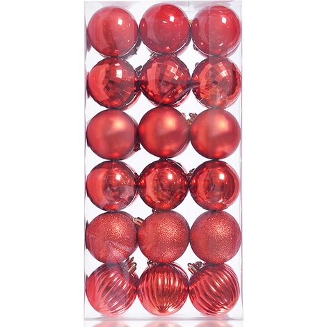 Ornement De Noël - Boule De Décoration Pour Arbre De Noël - Intérieur Et Extérieur - Par Lot De 12 (1/5)