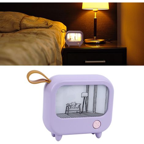 Mini lampe d'ambiance violette chaude pour bureau (1/5)