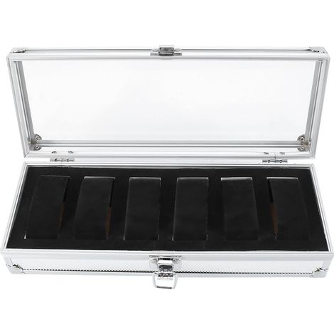 Rectangular aluminum watch storage box with 6/12 compartments + Bombonera (1/5)