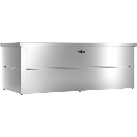 GUARDI Coffre de jardin - taille L - Argent métallisé - 185x85x69 - acier (1/5)