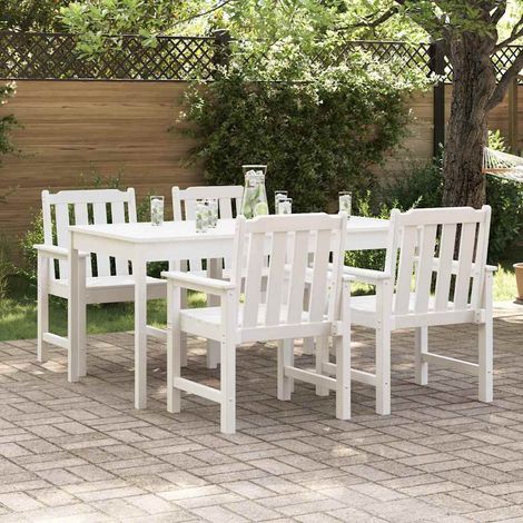 Gartenstuhl 4 pcs Weiß 65,5 x 59 x 88 cm Polyethylen
