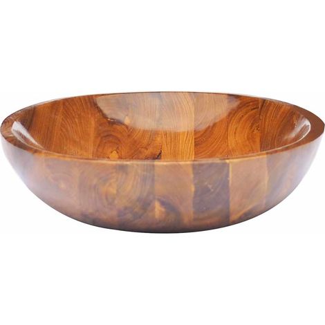 Lavabo vasque à poser Luxueux, Bac à laver, Bois de teck massif 60x40x10 cm OIB6929E (1/5)