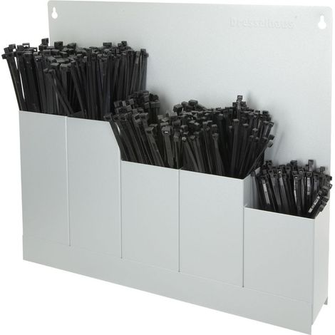 Assortiment serre-câbles avec support mural 500 pièces 5 modèles noir