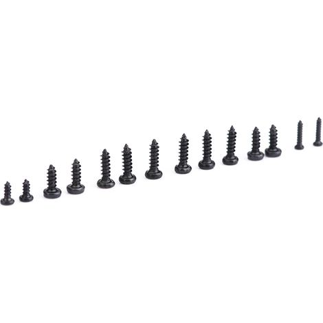 Kit d'assortiment de 1000 petites vis autotaraudeuses à tête cruciforme M1, M1.2, M1.4 et M1.7 (1/5)