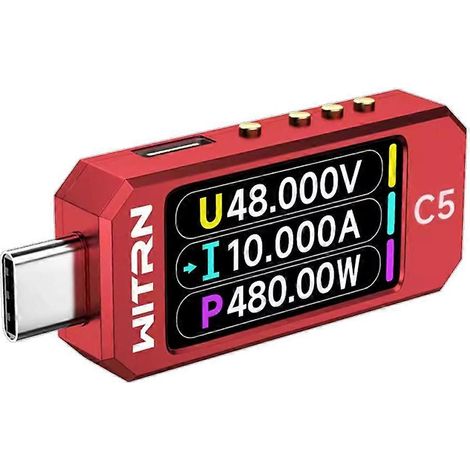 Witrn C5 USB-Tester: 28-V-Voltmeter und Amperemeter, PD3.1-Tester, Schnellladefunktion, UFS-, EPR- und Alterungserkennung (1/5)