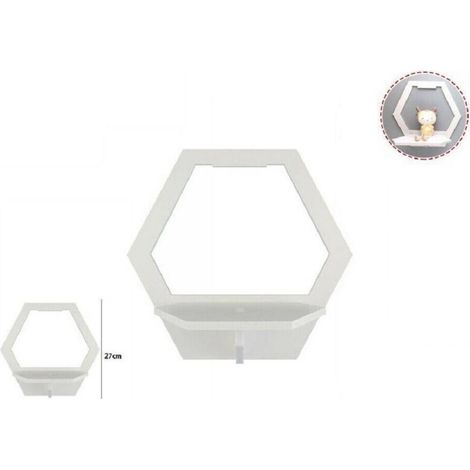 Exagonal Bianco Legin 27cm Round Case 70200 Scaffale Parete